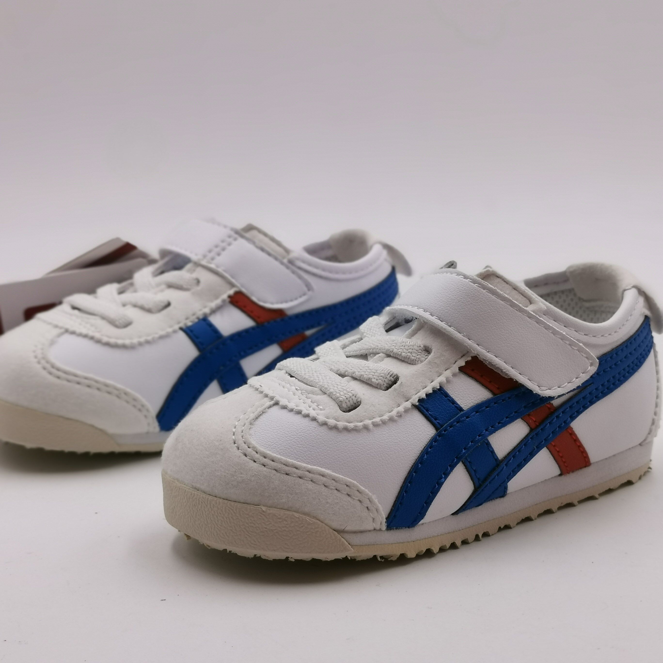 tiger鬼冢童鞋鞋带魔术贴款休闲运动学步宝宝板鞋