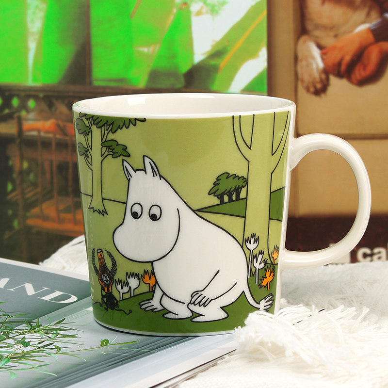 姆明moomin进口arabia北欧萌宠限量午后休闲陶瓷马克杯