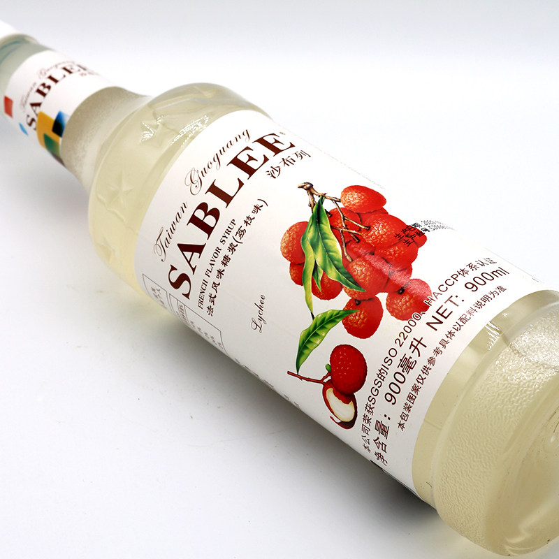 糖浆荔枝布列风味900ml味果咖啡奶茶茶店专用糖浆