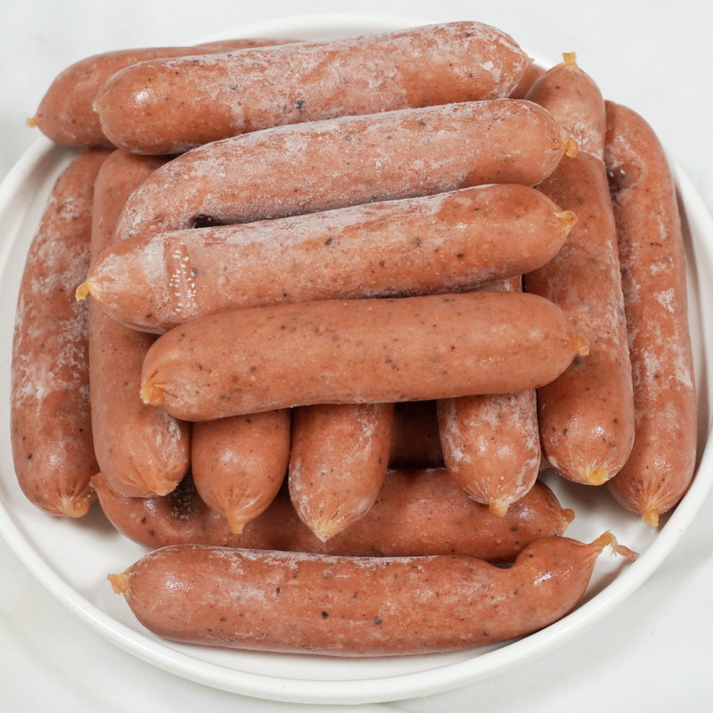 纯肉香肠鸿津原味热狗50根火山山石烤肠肉肠香肠