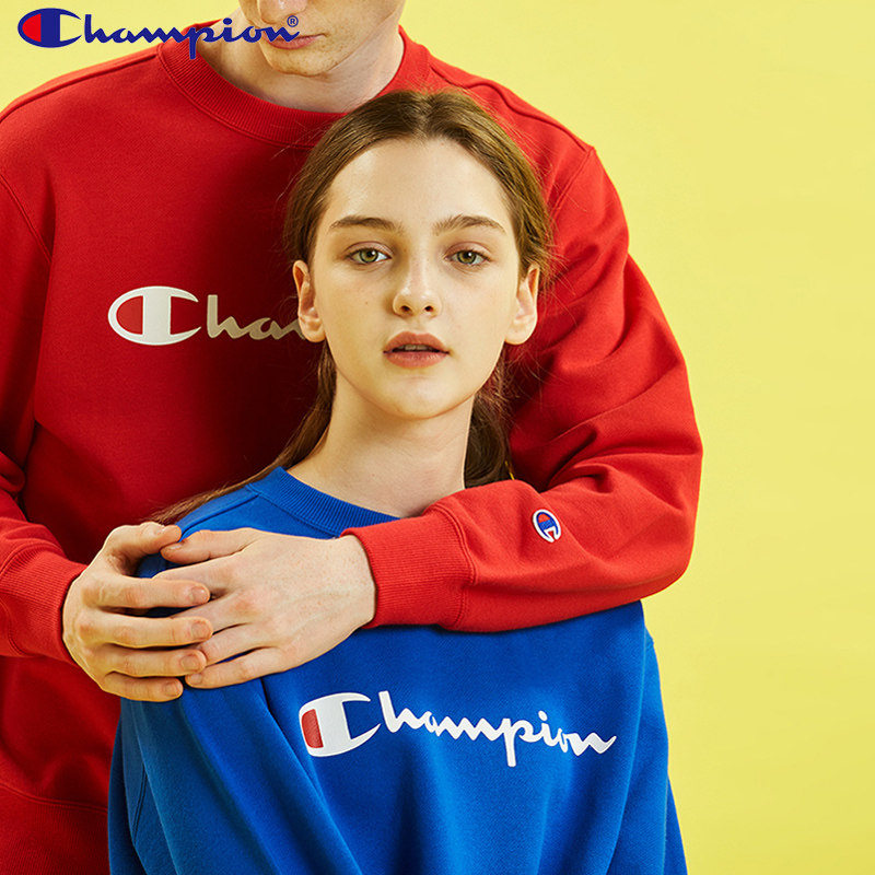champion冠军长袖外套内搭圆领印花宽松卫衣男女卫衣