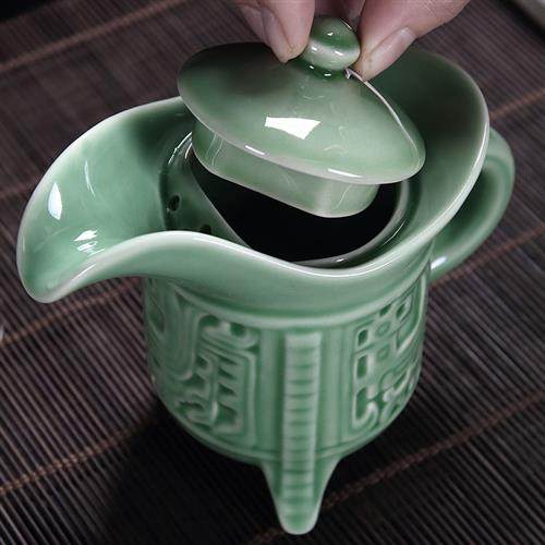 酒杯艺轩仿古酒樽古代复古高酒杯酒壶陶瓷白酒壶酒具套件