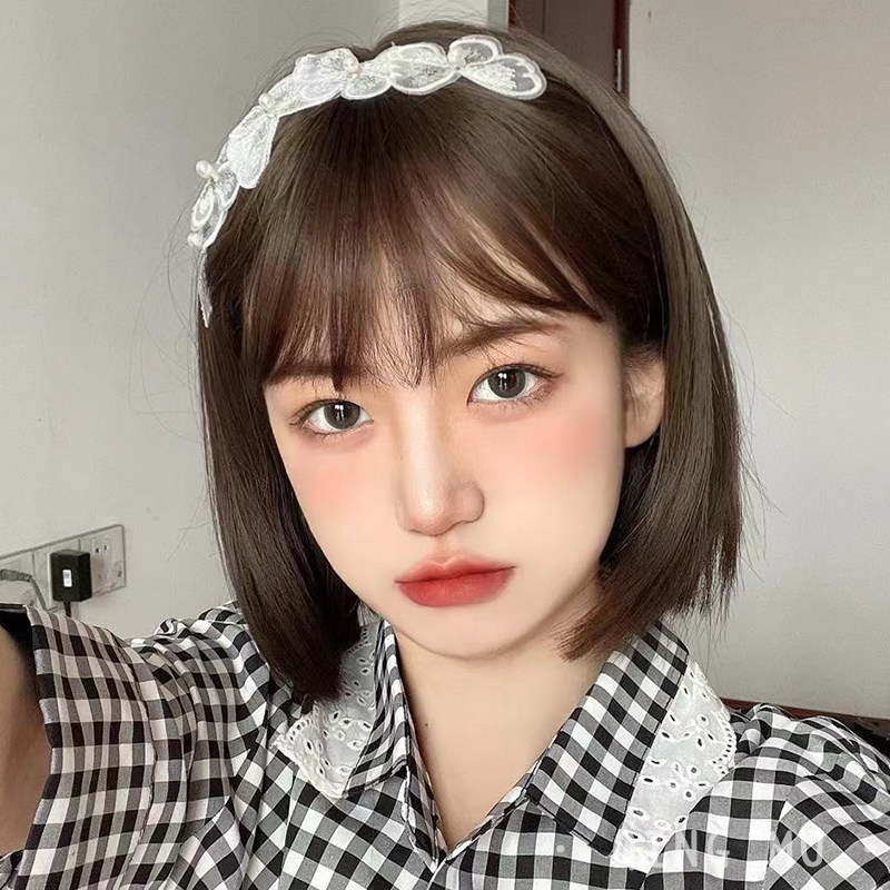 短发假发日常bobo夏季头套网红波波齐肩减龄日常整顶假发