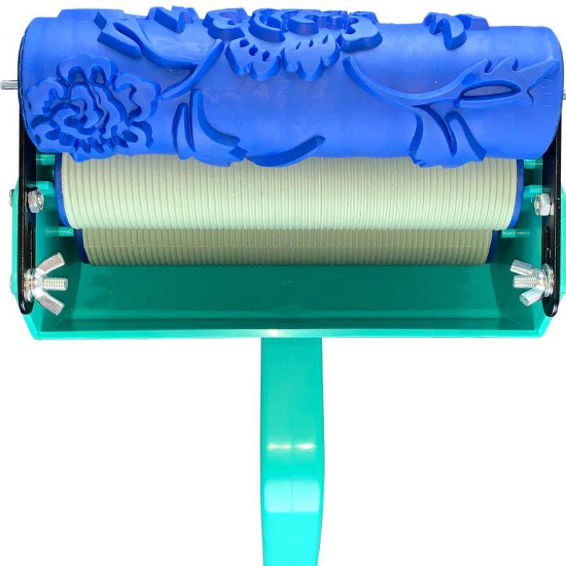 滚筒印花机橡胶印花刷墙花纹工具室内油漆艺术滚筒刷