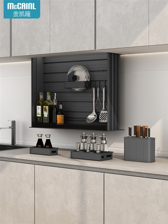 拉篮吊柜升降下拉厨房式顶柜电动升降机拉篮