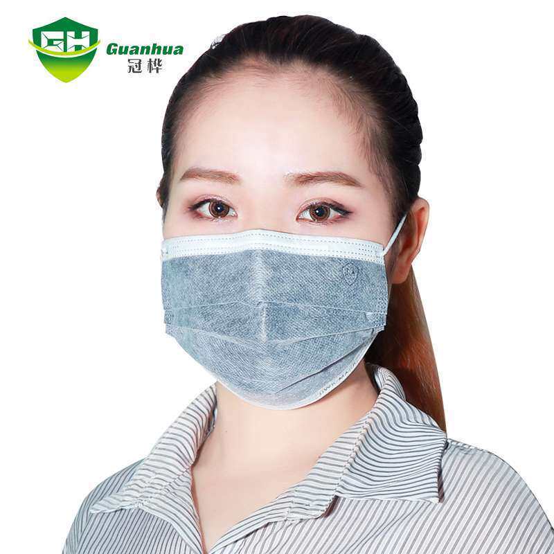 冠桦活性炭一次性口罩防尘透气la认证四层强力口罩