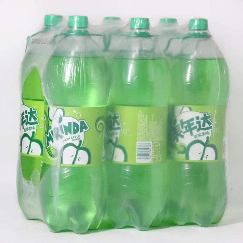 果味百事美年达青苹青苹果2升瓶装大瓶家庭分享碳酸饮料