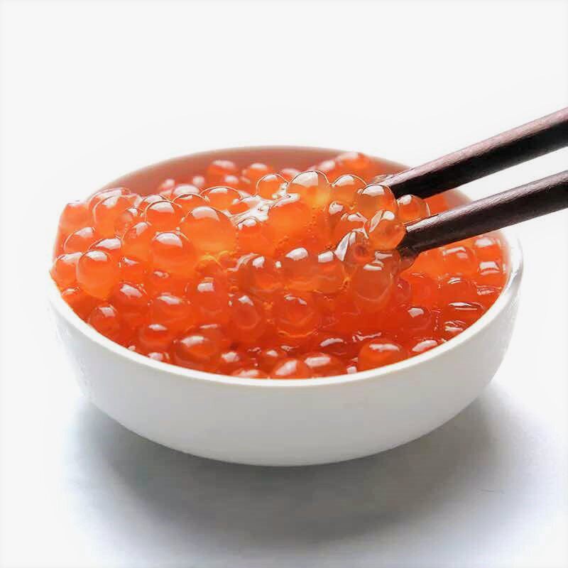 原装进口日本北海道鲑卵大粒三文鱼籽いくら酱油渍500g