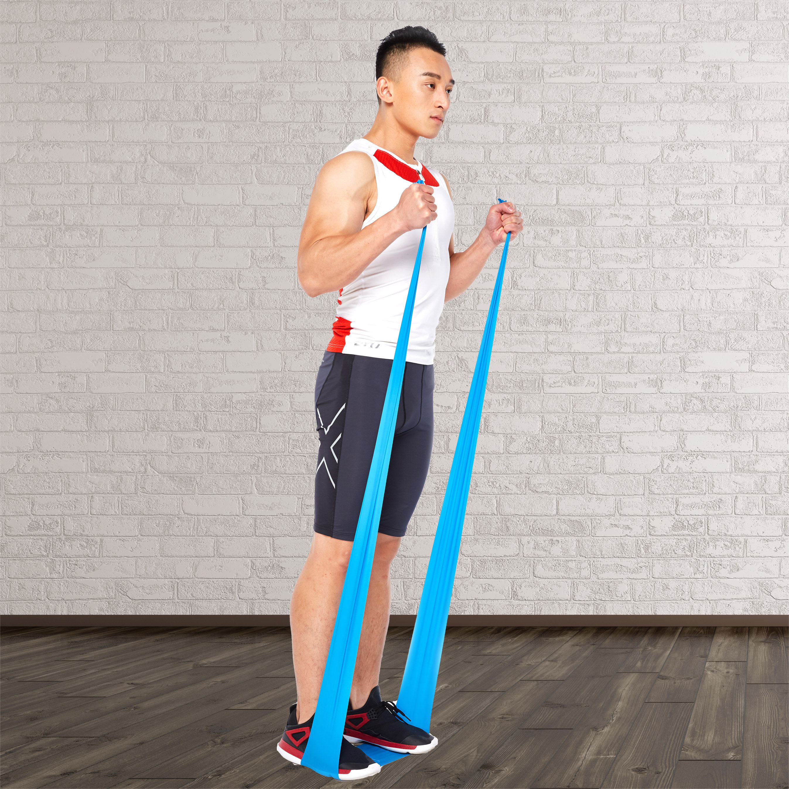 刻燃瑜伽弹力带练肩膀背部伸展健身拉力训练拉力绳