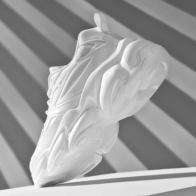 男鞋2022新款夏季超火ins爆款潮鞋情侣百搭纯白色增高运动老爹鞋