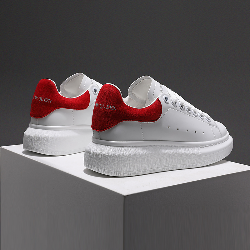 羊绒红尾麦昆帕小白鞋2021新款夏真皮百搭板鞋厚底内增高休闲女鞋