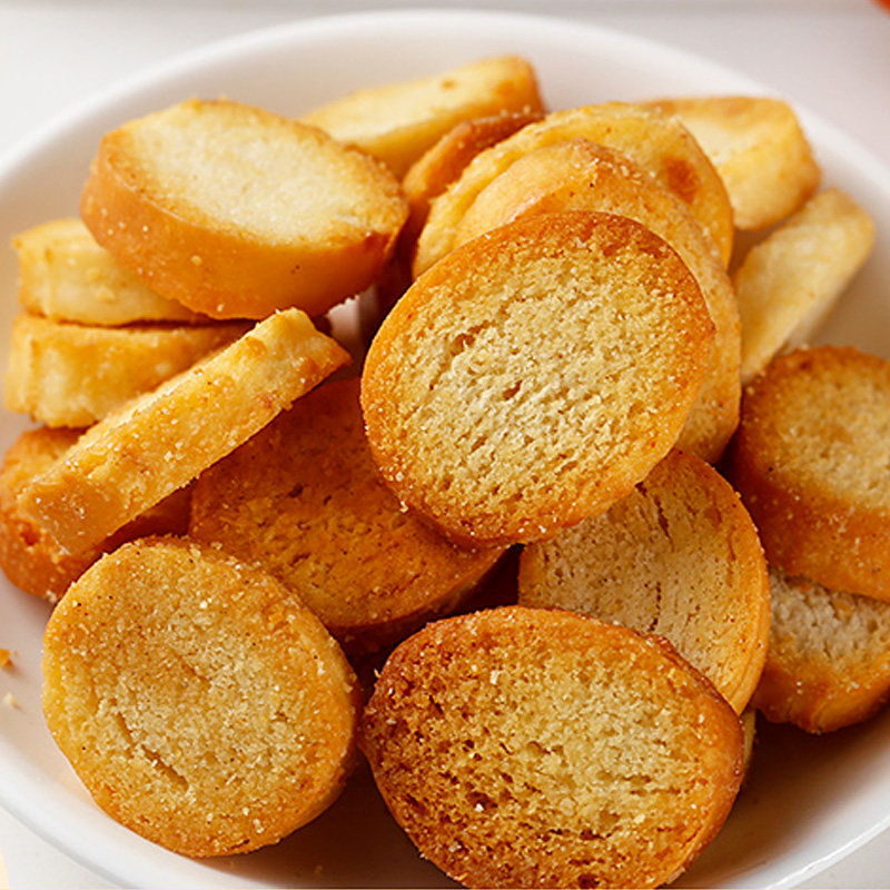 米多奇整箱烤香馍丁馒头馍片饼干早餐食品休闲酥性饼干