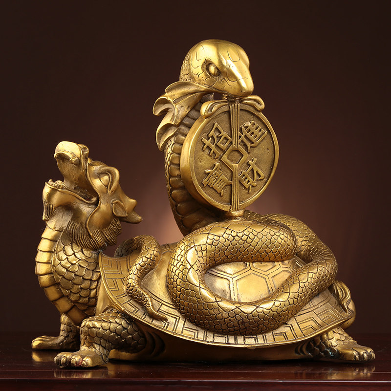 神兽纯铜玄武摆件青龙白虎朱雀风水招财铜制摆件