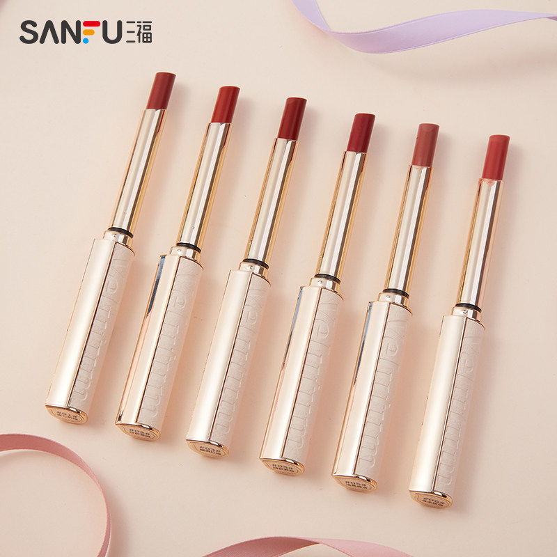 三福洛丽莲娜奶油绒雾细管口红唇部妆容用品唇膏