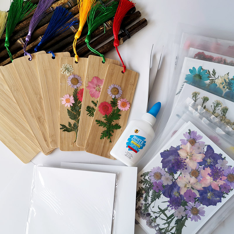 创意手工干花书签diy制作材料幼儿园亲子自制书签