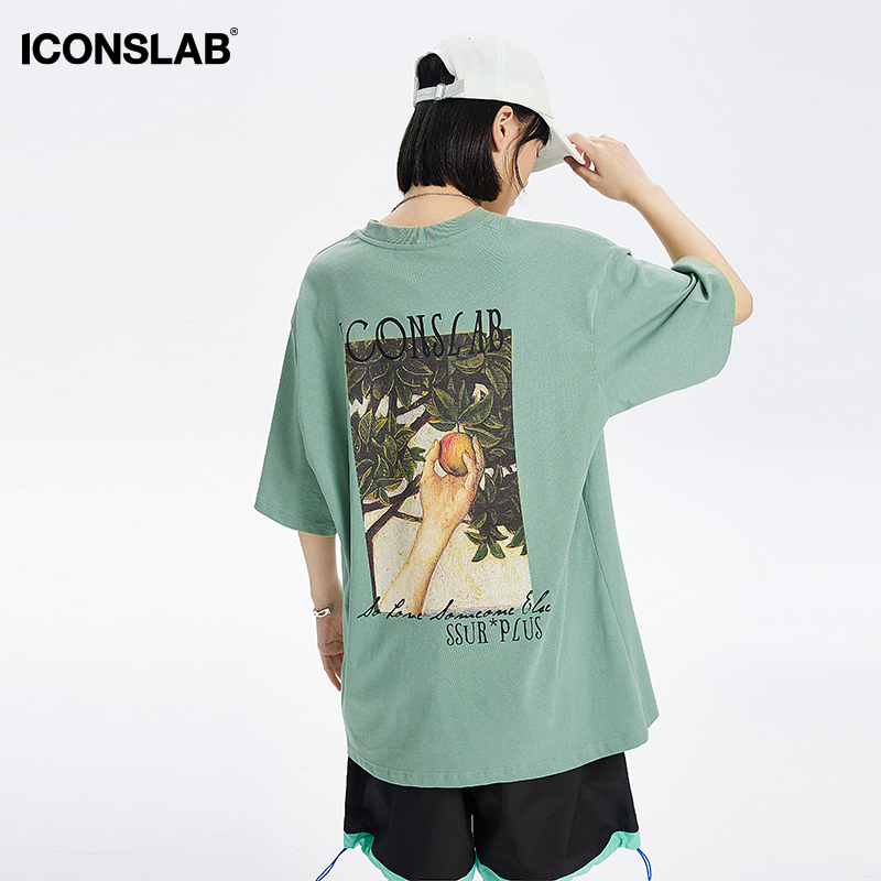 ICONSLAB联名SSUR PLUS 伊甸园禁忌之果短袖T恤男夏季宽松潮款