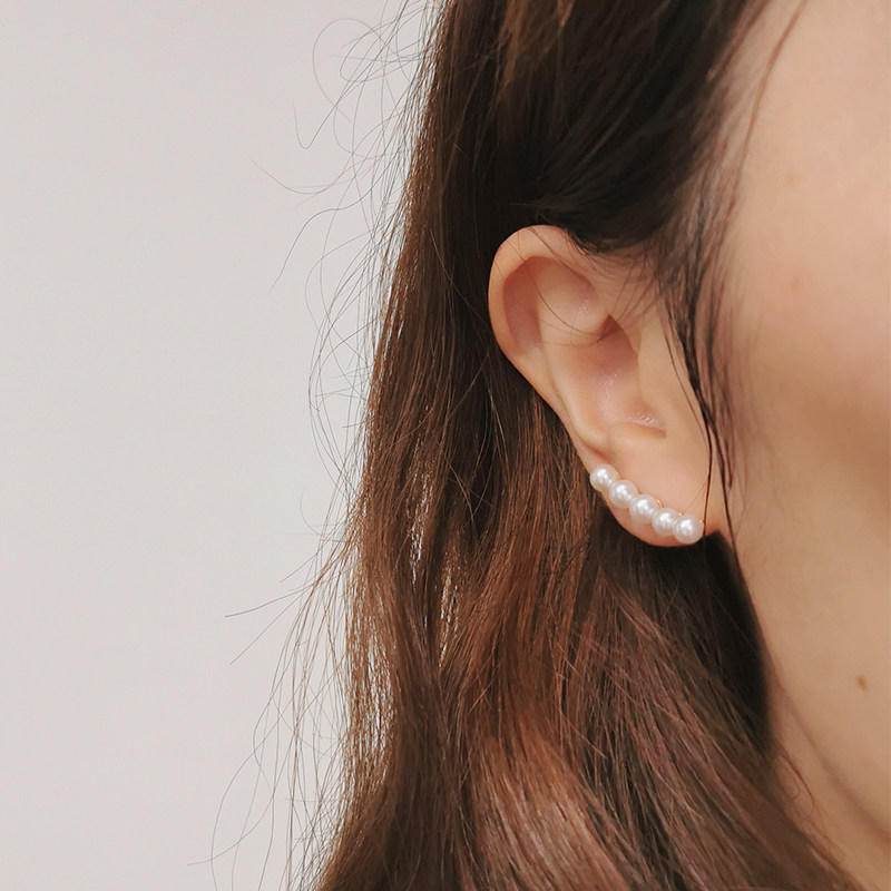 k金厚金版微笑耳钉淡水珍珠精致新年情人节礼物款洛颗颗rokeke