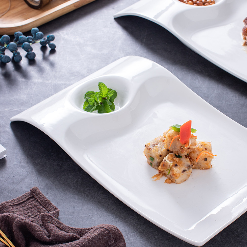 吃虾盘烤鸭专用高档酒店餐具中式菜盘不规则创意盘