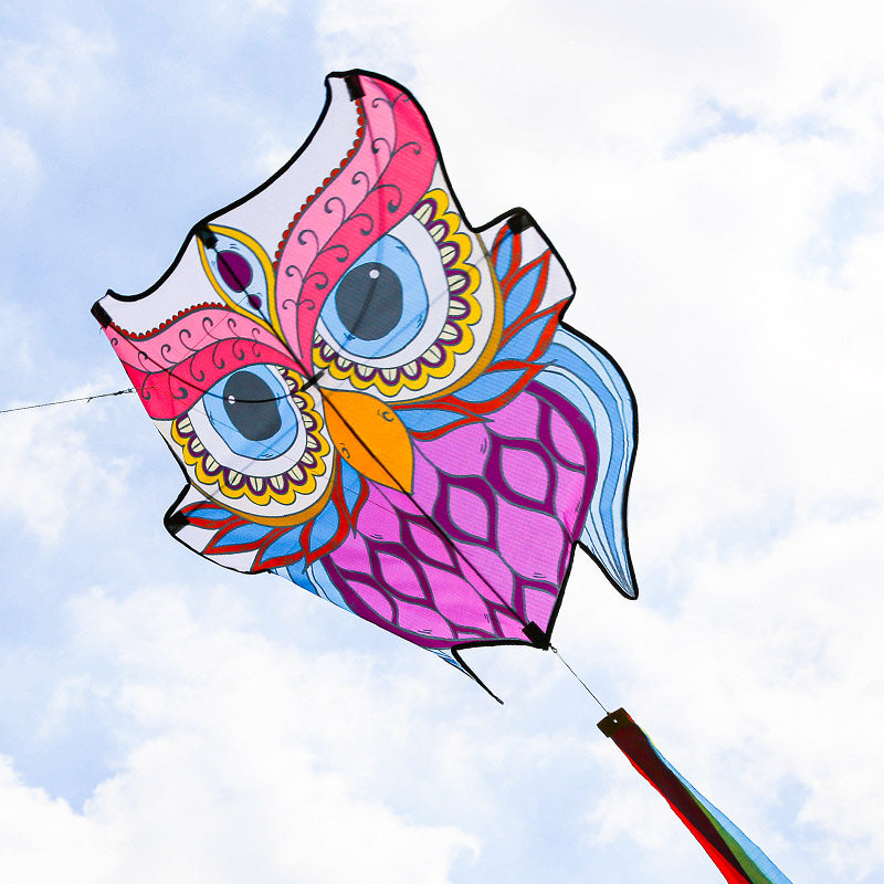 风筝空中舞者新款卡通卡通猫猫头鹰儿童微风易飞中国风筝