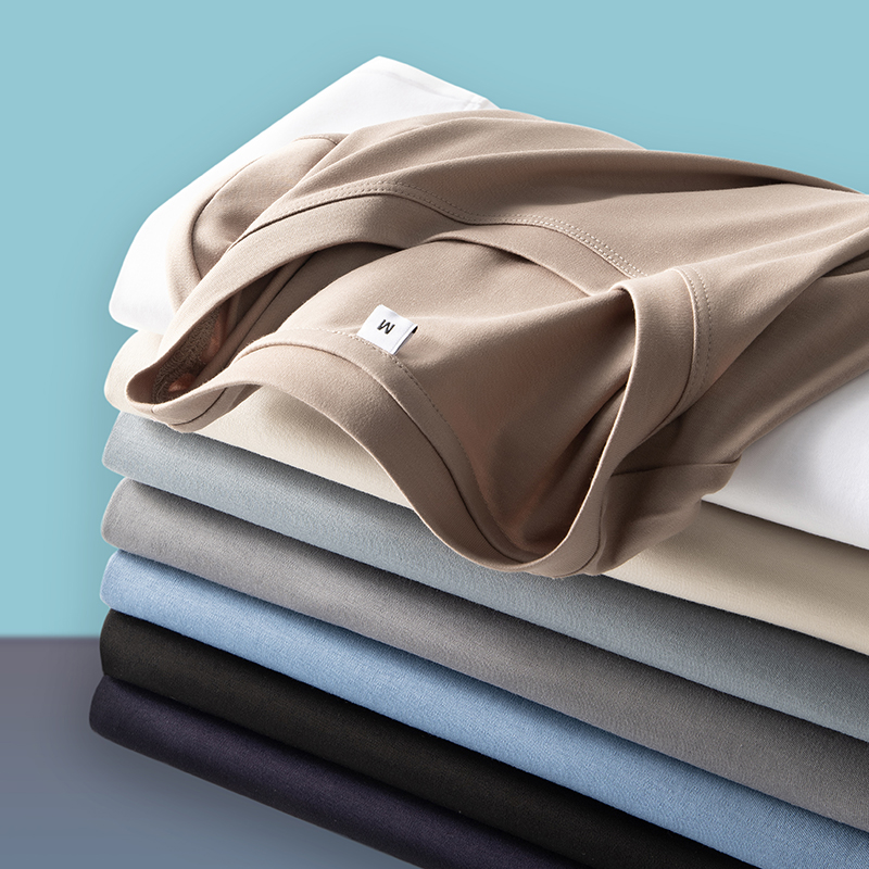 婴儿级面料液氨纯棉穿着舒适透气 打造街头型男范纯色T恤男短袖白