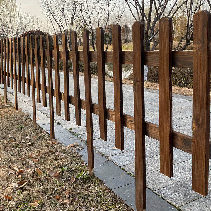 庭院碳化防腐木栅栅栏围栏户外小花园菜园草坪大型篱笆