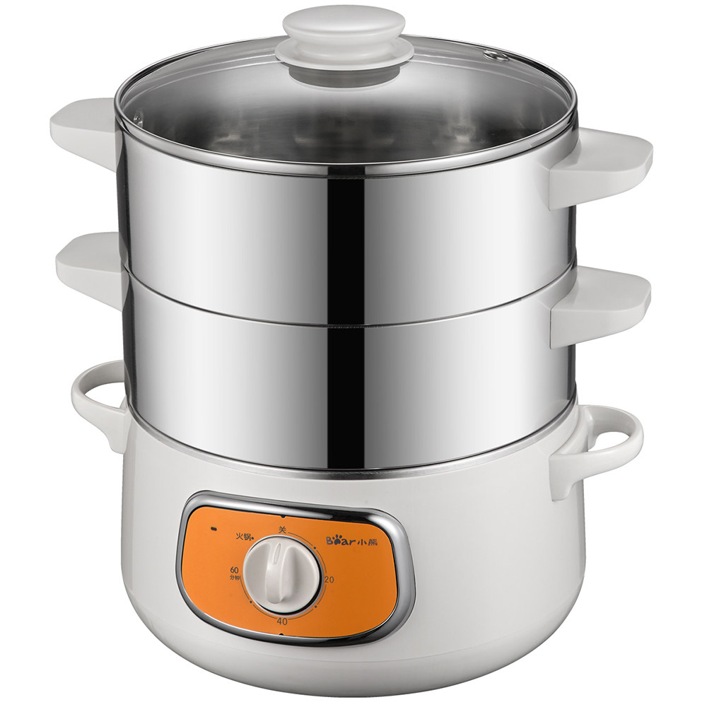 小熊蒸锅不锈钢多功能家用小型三层大容量蒸笼10l电蒸锅