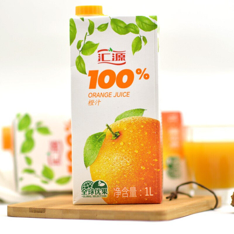 汇源果汁 青春版 100%橙汁 1lx5汇源礼盒装 新鲜果汁饮料健康饮品-mc