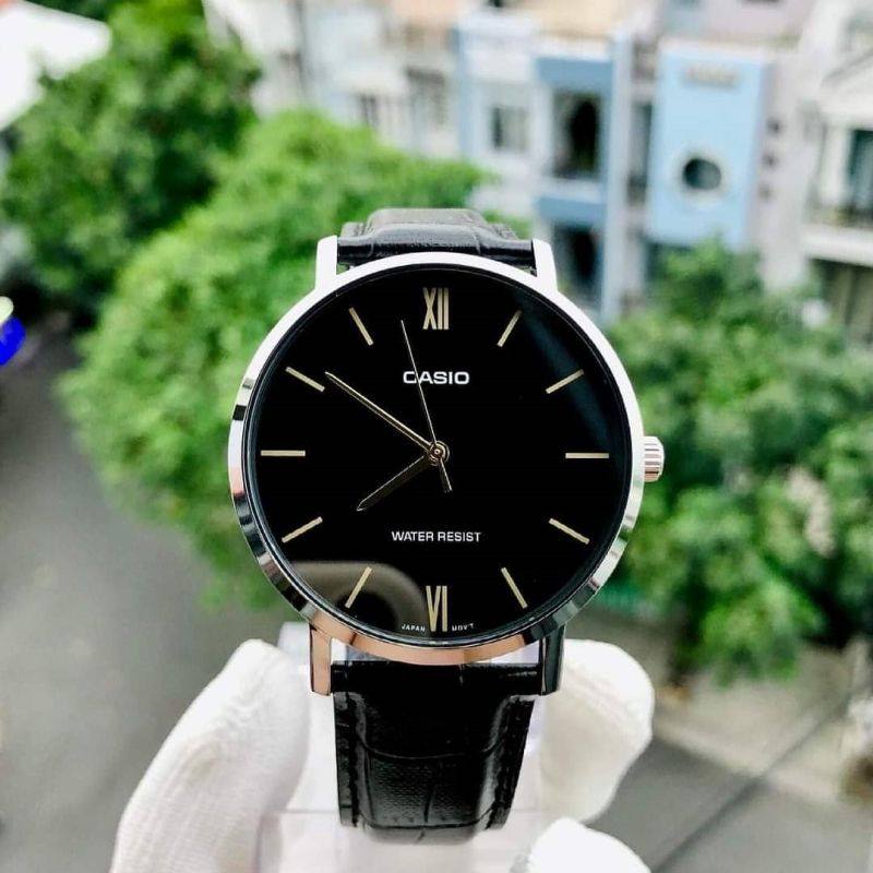 casio卡西欧手表男通勤防水简约非机械皮带表mtp—vt01l—vd01l抖音