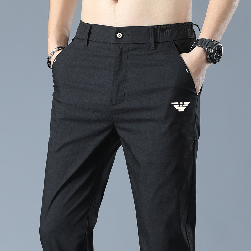 奇 阿玛尼 亚休闲裤男修身裤子2022新款高端男装夏季薄款男士长裤