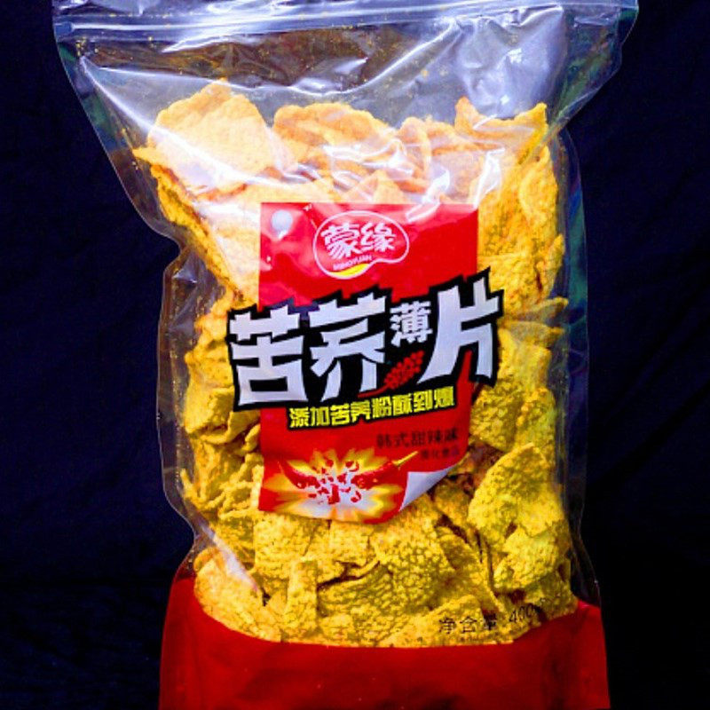 零食苦荞片荞麦锅巴脆片400g大包网红干果休闲组合型花茶
