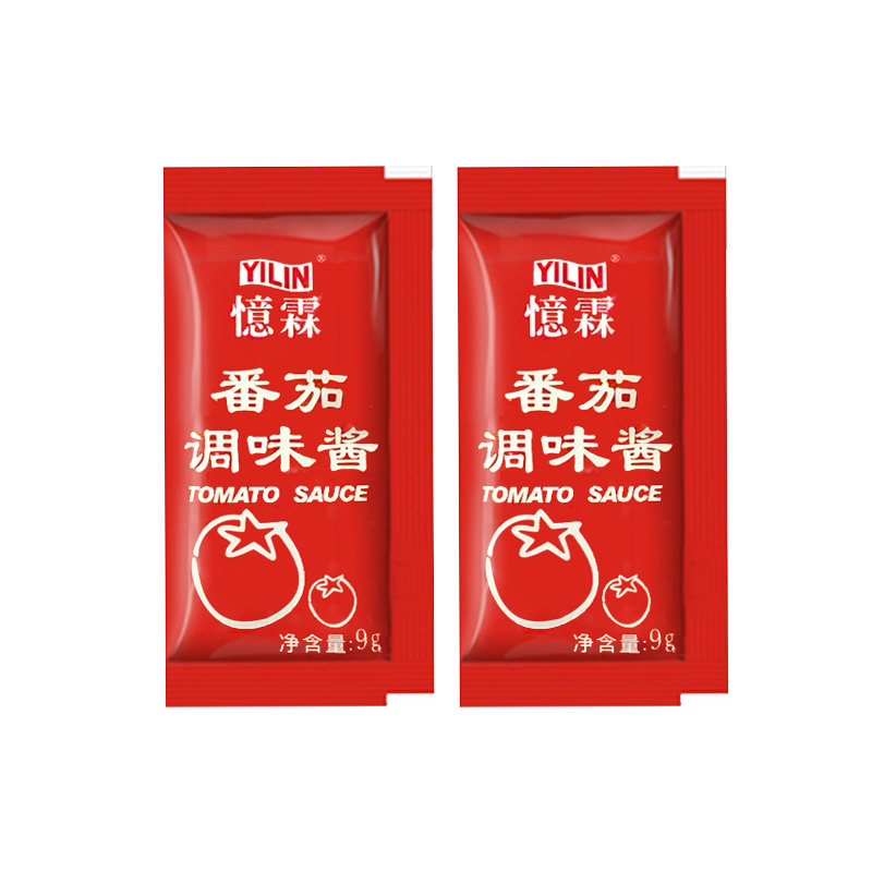 忆霖番茄酱100包番茄沙司家用小包包装9g薯条酱类调料
