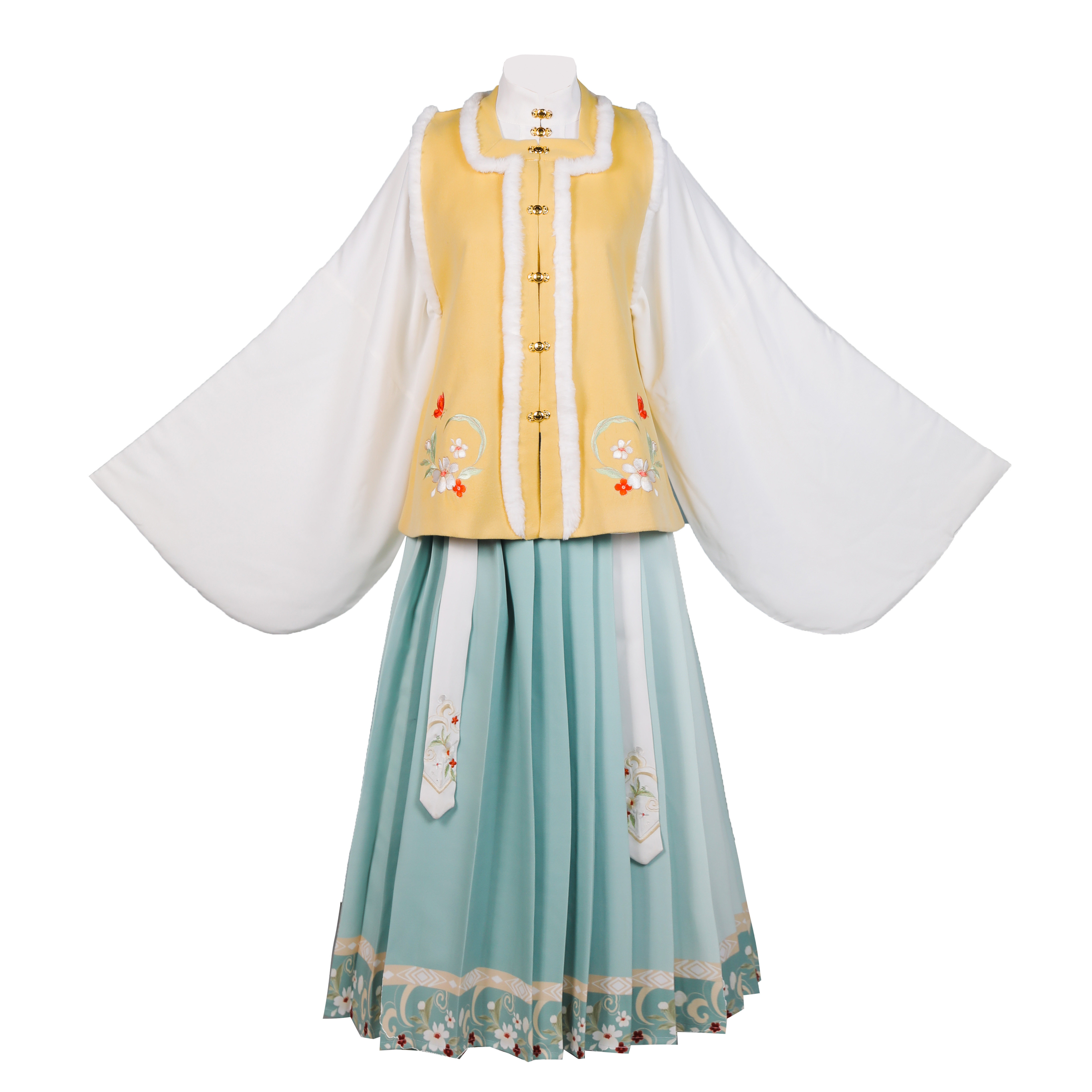 雨澜轩悦君兮明制汉服女正品原创方领短比甲一片汉服