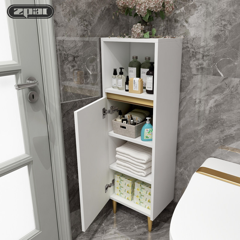 姿派马桶柜边柜实木挂墙式卫生间收纳柜落地侧柜储物柜壁挂柜