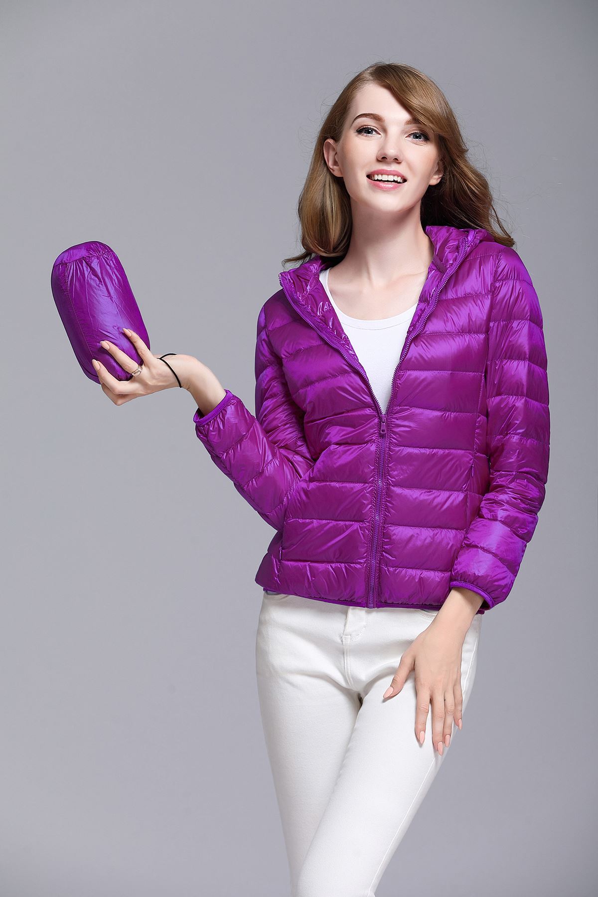 2021秋冬新款轻薄款羽绒服女短款韩版修身秋冬季鸭绒女款时尚外套