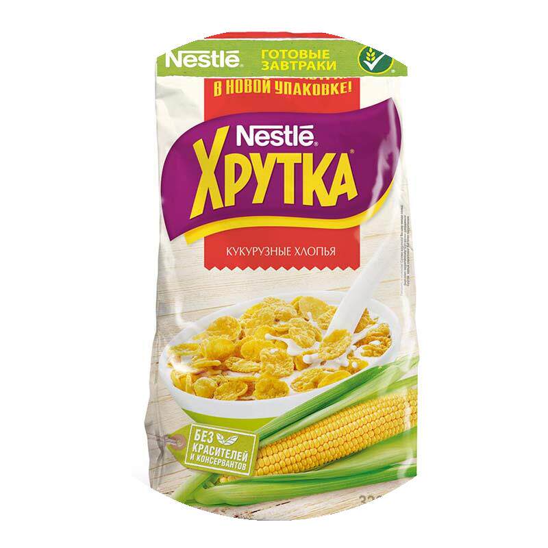 俄罗斯进口玉米片酥脆免煮即食儿童早餐代餐巧克力蜂蜜燕麦片