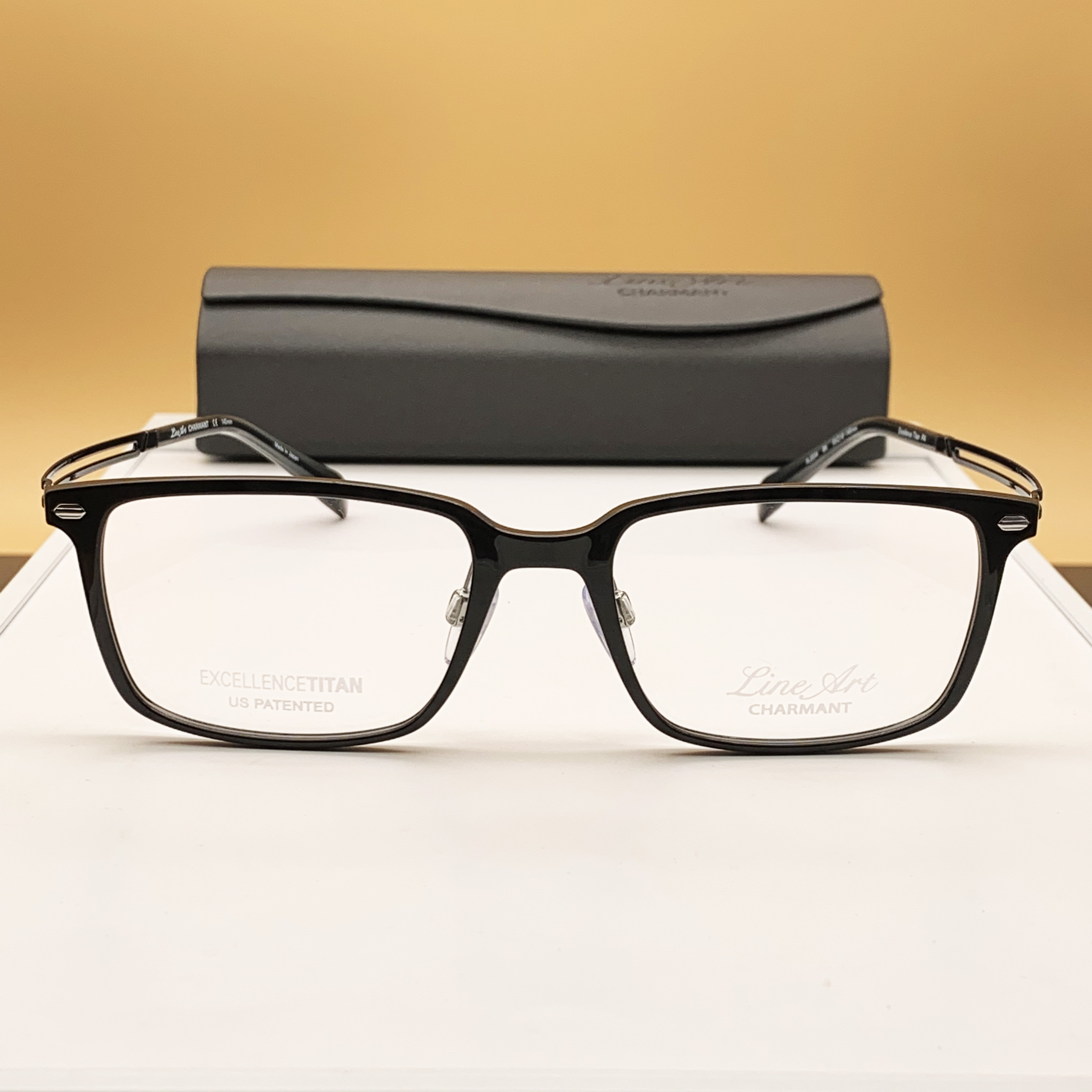 夏蒙charmantxl2234潮流中性线钛全框大框近视近视眼眼镜架