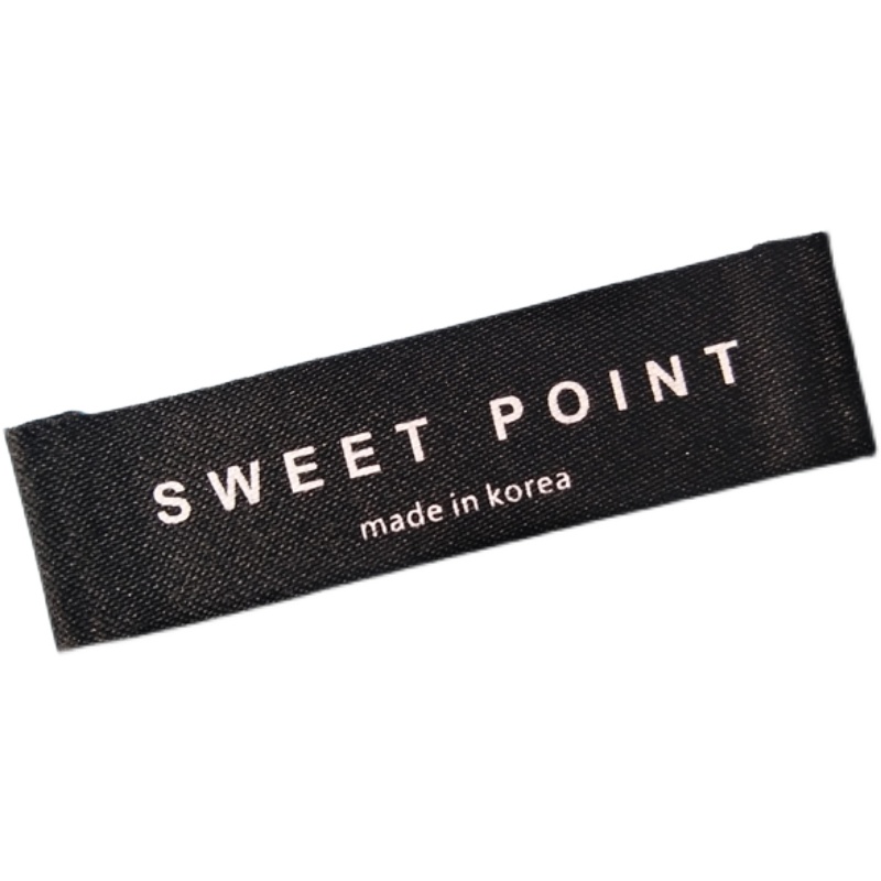 制造领标黑色印主korea衣服女装布标通柔软商标洗唛