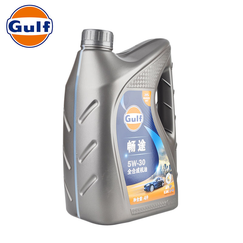 gulf海湾石油畅途5w30合成汽油汽油机机油4l汽机油