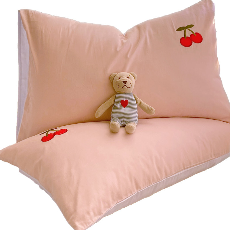 纯棉枕套一对枕头套全棉枕芯内胆套女孩可爱枕皮枕套