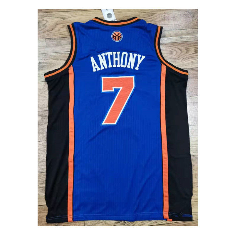 尼克斯7号安东尼球衣2012圣诞刺绣篮球服橘色篮球服