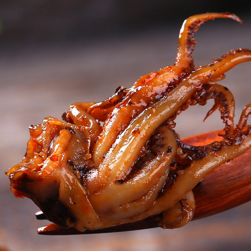 鱿鱼500g即食麻辣海味海鲜小吃香辣鱼头零食即食鱿鱼零食