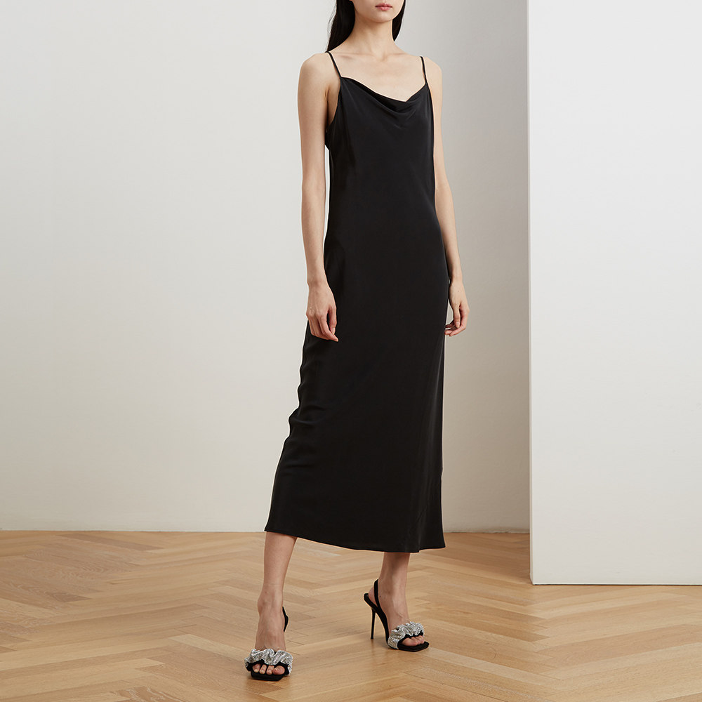 oliviavonhalle黑色女士内衣吊带睡裙睡裙