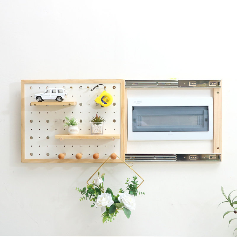 电箱遮挡置物架电表创意洞洞燃气燃气管管道热水器现代装饰画