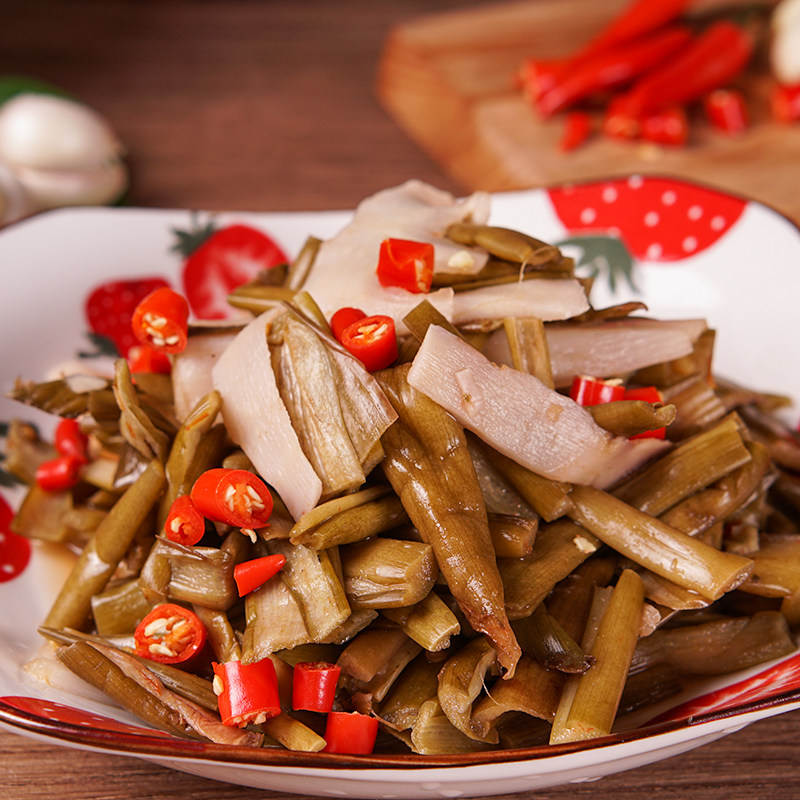 芋苗广西酸辣特产小吃芋荷农家下饭饭菜开胃菜腌制