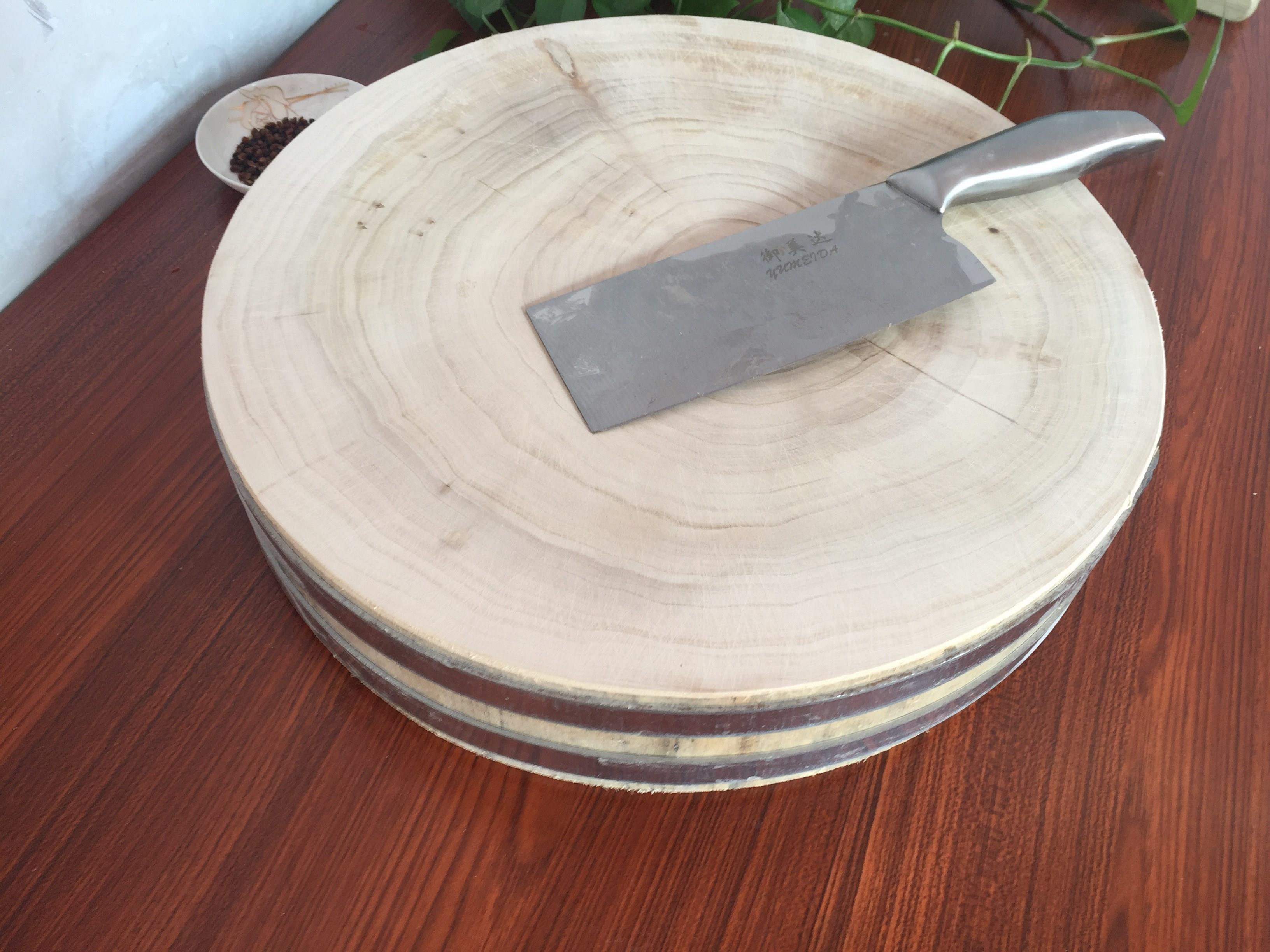 柳木菜板菜墩实木圆形整木加厚肉墩家用菜墩子剁肉砧板案板切菜板