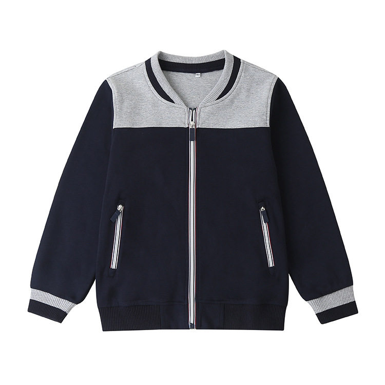 中小学生英伦风男童春秋运动服学生夏季藏青青灰色棒球校服