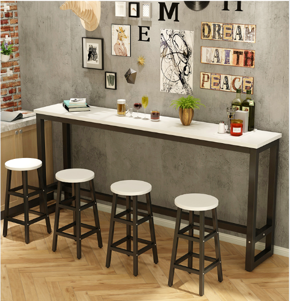 80cm靠墙夹缝长条沙发电脑35cm高定制窄桌圆角酒吧台