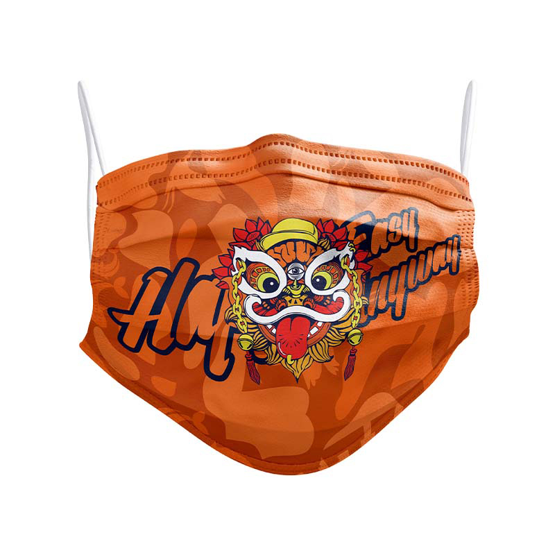 artmask2022虎墩hea潮牌醒狮ip联名国潮一次性口罩