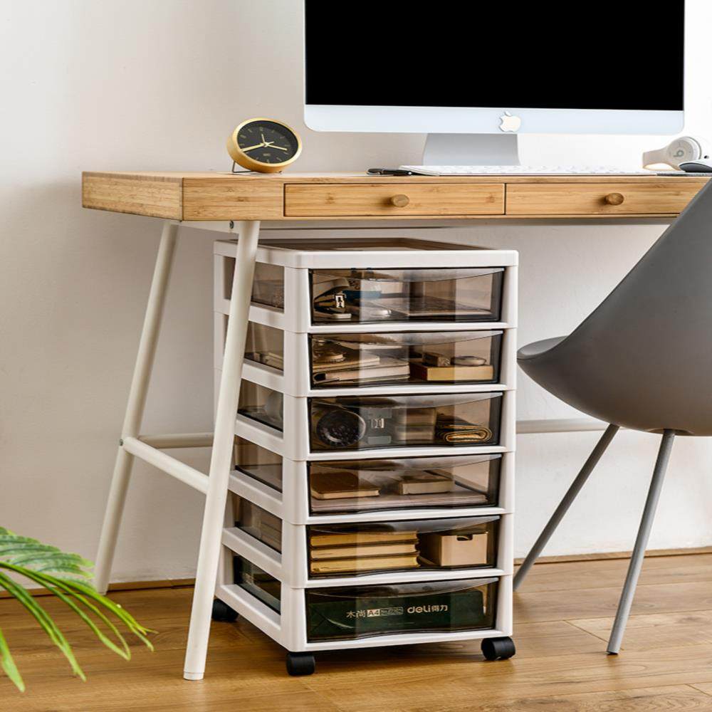 办公桌面收d纳盒抽屉式收纳柜桌下a4文件置物架文具用品储物整理