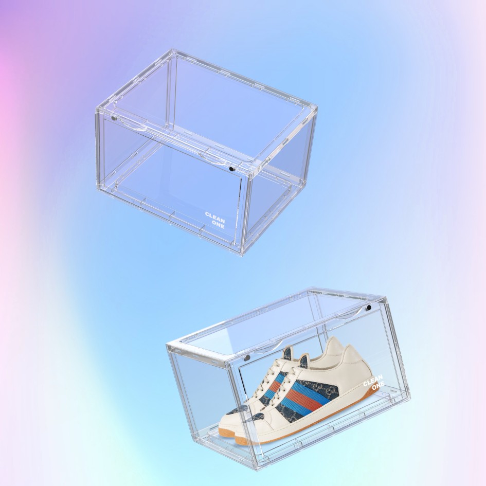 薇娅推荐cleanone鞋盒透明收纳亚克力侧开aj氧化鞋盒